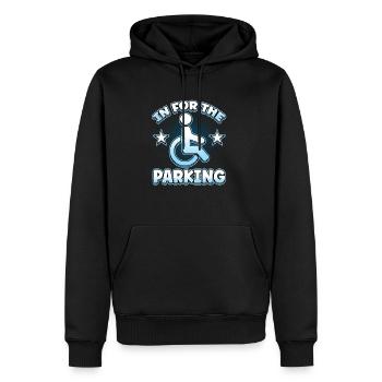 Handicap Wheelchair Design for an Amputation - Men’s Premium Organic Hoodie - black - Front - Nico (187cm)