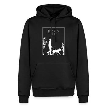 Dogs Chinese Hanzi Mâle Quadrupède Wauwau - Sweat à capuche Premium bio Homme - noir - Devant - Nico (187cm)