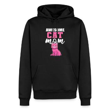 Awesome Cat Mom Hauskatze Miezekatze Kätzchen - Männer Premium Bio Hoodie - Schwarz - Vorne - Nico (187cm)