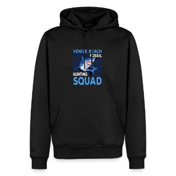 Conception de chasseur de fossiles pour un passionné de dents de requin - Sweat à capuche Premium bio Homme - noir - Devant - Nico (187cm)