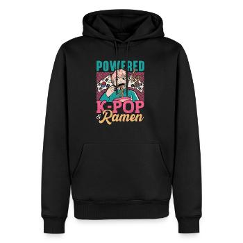 KPop Fashion Design pour un fan de bol de nouilles Ramen - Sweat à capuche Premium bio Homme - noir - Devant - Nico (187cm)