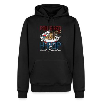KPop Fashion Design pour un fan de bol de nouilles Ramen - Sweat à capuche Premium bio Homme - noir - Devant - Nico (187cm)