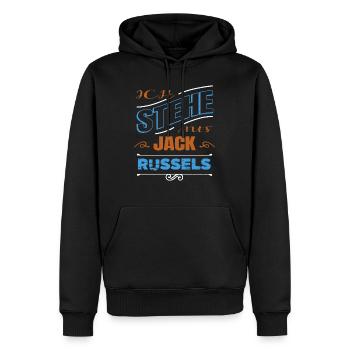 terrier geschenk pfote bullterrier schäferhund - Männer Premium Bio Hoodie - Schwarz - Vorne - Nico (187cm)