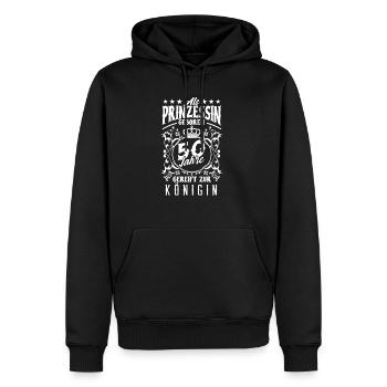 50. Geburtstag Als Prinzessin geboren 50 - Männer Premium Bio Hoodie - Schwarz - Vorne - Nico (187cm)