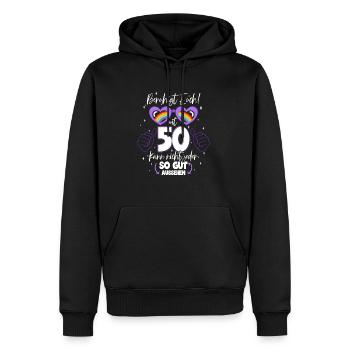 50. Geburtstag So gut kann man mit 50 aussehen - Männer Premium Bio Hoodie - Schwarz - Vorne - Nico (187cm)