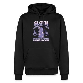 Handicap Wheelchair Design for an Amputation - Men’s Premium Organic Hoodie - black - Front - Nico (187cm)