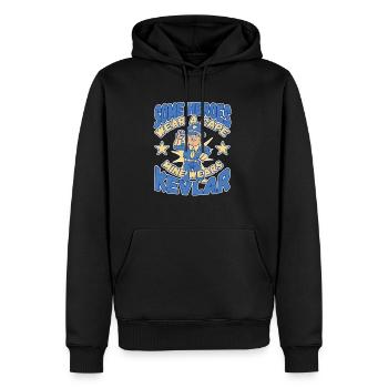 Conception de l’application du droit pour un agent de police - Sweat à capuche Premium bio Homme - noir - Devant - Nico (187cm)