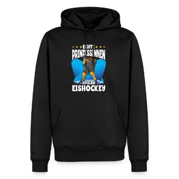 Eishockey Frauen Eishockeyspielerin - Männer Premium Bio Hoodie - Schwarz - Vorne - Nico (187cm)