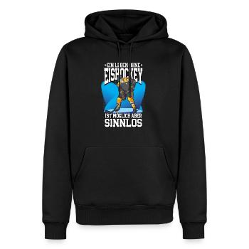 Ein leben ohne Eishockey - Männer Premium Bio Hoodie - Schwarz - Vorne - Nico (187cm)