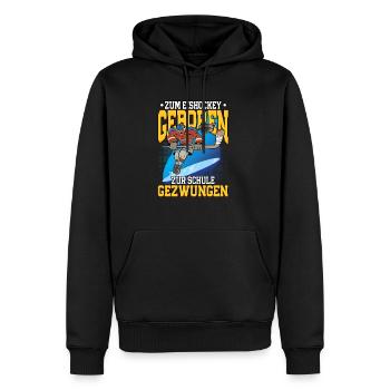 Zum Eishockey geboren Eishockey - Männer Premium Bio Hoodie - Schwarz - Vorne - Nico (187cm)