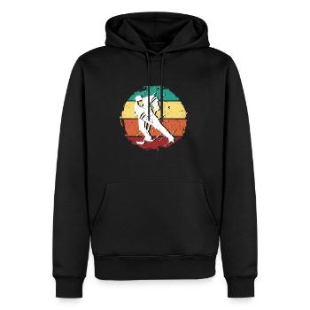 Eishockey Trikot Vintage - Männer Premium Bio Hoodie - Schwarz - Vorne - Nico (187cm)