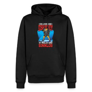 Ein leben ohne Eishockey - Männer Premium Bio Hoodie - Schwarz - Vorne - Nico (187cm)