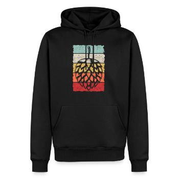 Hopfen Vintage Retro Craft Bier Liebhaber Brauen G - Männer Premium Bio Hoodie - Schwarz - Vorne - Nico (187cm)