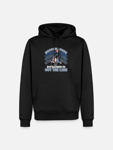 Handicap Wheelchair Design for an Amputation - Men’s Premium Organic Hoodie - black