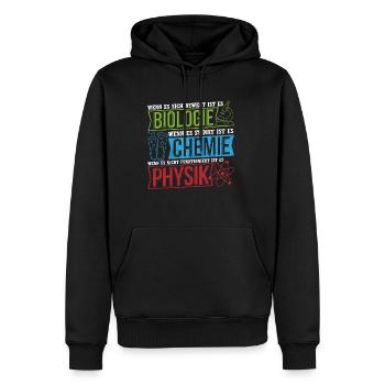 Wenn Es Sich Bewegt Ist Es Biologie Chemie Physik - Männer Premium Bio Hoodie - Schwarz - Vorne - Nico (187cm)