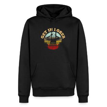 Get in Loser - Männer Premium Bio Hoodie - Schwarz - Vorne - Nico (187cm)
