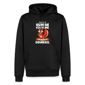 This Is My Human Costume I'm Really A Squirrel - Men’s Premium Organic Hoodie - black - Front - Nico (187cm)