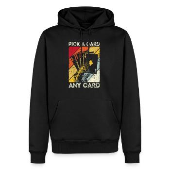 Kartenmagie Magier - Pick A Card Any Card Kartensp - Männer Premium Bio Hoodie - Schwarz - Vorne - Nico (187cm)
