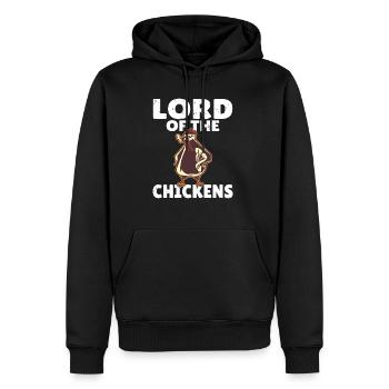 Lord of the Chickens Farm Sayings Farmer Chicks - Men’s Premium Organic Hoodie - black - Front - Nico (187cm)