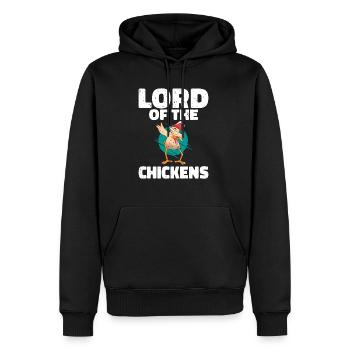 Seigneur des Poulets Éleveur de Poulet Poulet Landwir - Sweat à capuche Premium bio Homme - noir - Devant - Nico (187cm)