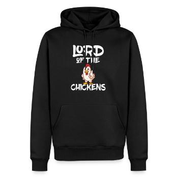 Seigneur des Poulets Gardien de Poulet Hobby Poulet - Sweat à capuche Premium bio Homme - noir - Devant - Nico (187cm)