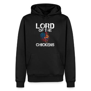 Lord of the Chickens Chicken Farm Out - Men’s Premium Organic Hoodie - black - Front - Nico (187cm)