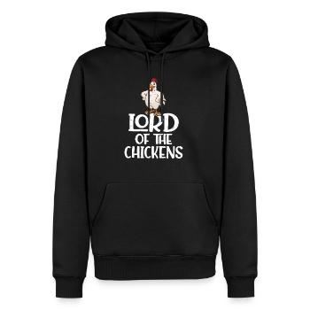 Lord of the Chickens Hühnerwirt Landwirtschaft Out - Männer Premium Bio Hoodie - Schwarz - Vorne - Nico (187cm)