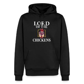 Seigneur des Poulets Gardien de Poulet Hobby Poulet - Sweat à capuche Premium bio Homme - noir - Devant - Nico (187cm)