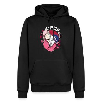 K-Pop Girl K-Drama Kpop - Männer Premium Bio Hoodie - Schwarz - Vorne - Nico (187cm)
