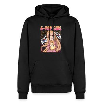 K-Pop Girl K-Drama Kpop - Männer Premium Bio Hoodie - Schwarz - Vorne - Nico (187cm)