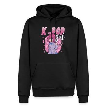 K-Pop Girl K-Drama Kpop - Männer Premium Bio Hoodie - Schwarz - Vorne - Nico (187cm)