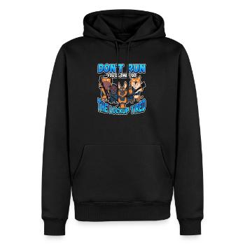 Conception de l’application de la loi pour un agent de police - Sweat à capuche Premium bio Homme - noir - Devant - Nico (187cm)