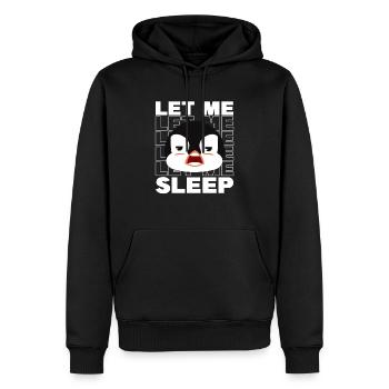 Let me Sleep King Emperor Sea Bird Penguin Lover - Men’s Premium Organic Hoodie - black - Front - Nico (187cm)