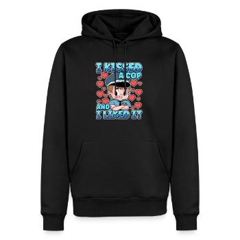 Conception de l’application de la loi pour un agent de police - Sweat à capuche Premium bio Homme - noir - Devant - Nico (187cm)