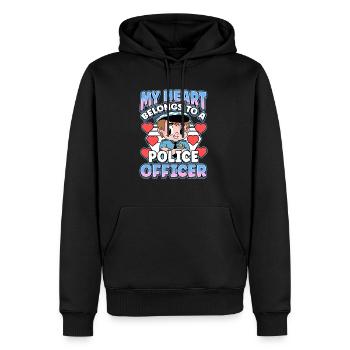 Conception de l’application de la loi pour un agent de police - Sweat à capuche Premium bio Homme - noir - Devant - Nico (187cm)