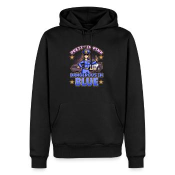 Conception de l’application de la loi pour un agent de police - Sweat à capuche Premium bio Homme - noir - Devant - Nico (187cm)