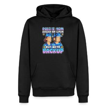 Conception de l’application de la loi pour un agent de police - Sweat à capuche Premium bio Homme - noir - Devant - Nico (187cm)
