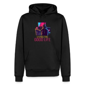 Living The Good Life Softwareingenieur Coder - Männer Premium Bio Hoodie - Schwarz - Vorne - Nico (187cm)