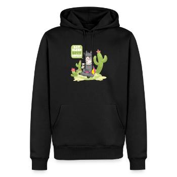 Eat Sleep Spit Repeat Alpaca Pako Lama - Männer Premium Bio Hoodie - Schwarz - Vorne - Nico (187cm)