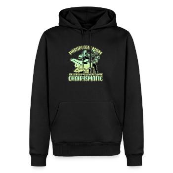 Handicap Wheelchair Design for an Amputation - Männer Premium Bio Hoodie - Schwarz - Vorne - Nico (187cm)