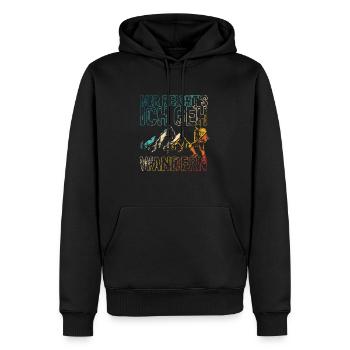 Mir reichts ich geh Wandern Geschenke für Wanderer - Männer Premium Bio Hoodie - Schwarz - Vorne - Nico (187cm)