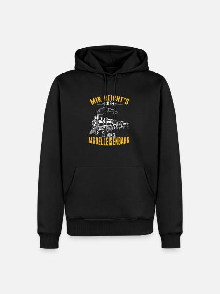 Mir reichts Eisenbahn Modelleisenbahn Modellbau Ge - Männer Premium Bio Hoodie - Schwarz