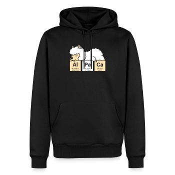 Alpaca Table Périodique des Éléments Lama Pako - Sweat à capuche Premium bio Homme - noir - Devant - Nico (187cm)