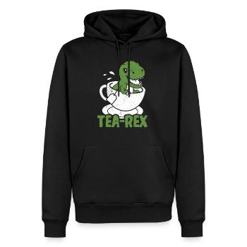Tea-Rex Süßer T Rex Dinosaur Dino Tee Liebhaber - Männer Premium Bio Hoodie - Schwarz - Vorne - Nico (187cm)
