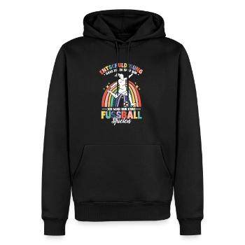 Fußballspielerin Frauen Fußball - Männer Premium Bio Hoodie - Schwarz - Vorne - Nico (187cm)