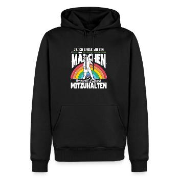 Fußball Fußballspielerin - Männer Premium Bio Hoodie - Schwarz - Vorne - Nico (187cm)