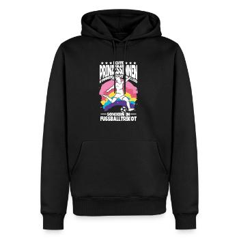 Fußball Echte Prinzessinnen tragen Fussball Trikot - Männer Premium Bio Hoodie - Schwarz - Vorne - Nico (187cm)