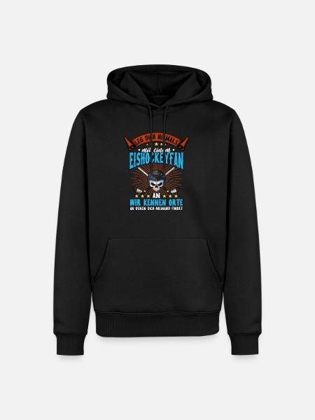 Eishockey - Männer Premium Bio Hoodie - Schwarz