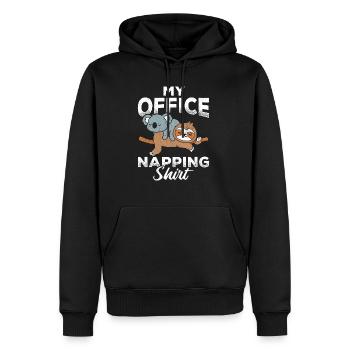 This Is My Office Napping Shirt Koala Faultier - Männer Premium Bio Hoodie - Schwarz - Vorne - Nico (187cm)