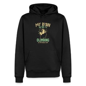 My Brain is 95% Climbing Escalade sportive - Sweat à capuche Premium bio Homme - noir - Devant - Nico (187cm)